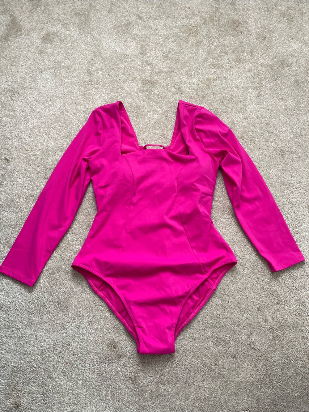 TA3 Squarey LS One Piece Swimsuit Pink XL Short NWT Long Sleeve Shaping